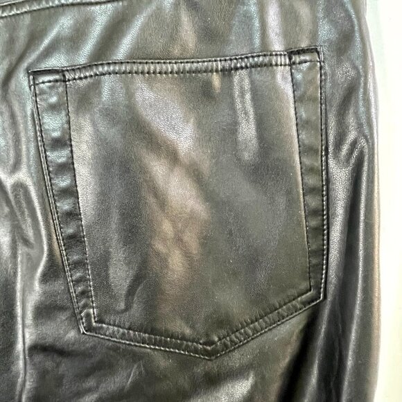 Abercrombie Denim Faux Leather Curve Love Ankle Straight Ultra High Rise Jean 32 - Picture 11 of 14